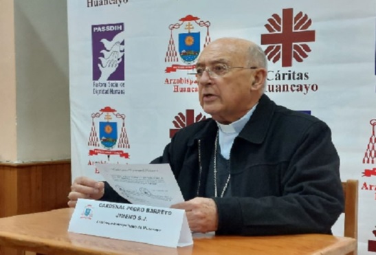 Cardenal Pedro Barreto insta a reflexionar a manifestantes y pide que movilización sea pacífica
