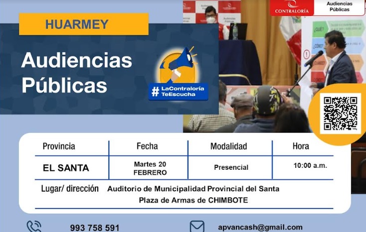 Martes 20: Contraloría recogerá denuncias ciudadanas sobre presuntos hechos de corrupción en la provincia del Santa