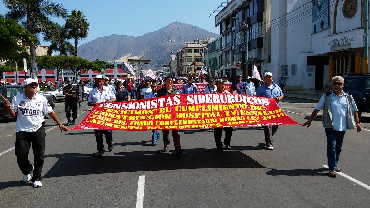 Jubilados de Siderperú exigen construcción de hospital de Alta Complejidad en Nuevo Chimbote