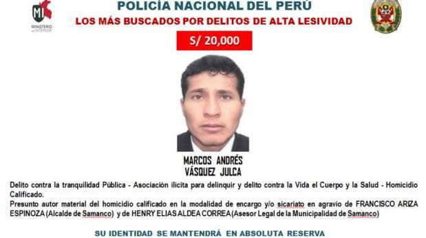 Presunto asesino del alcalde de Samanco fue capturado en Chile