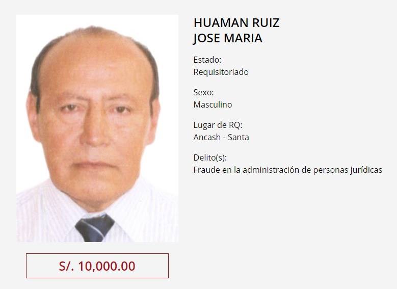 Chimbote: Mininter ofrece 10 mil soles de recompensa por paradero del rector de la USP