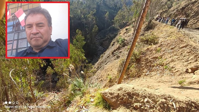 Áncash: director de colegio de Pamparomás muere al caer a un abismo en su moto