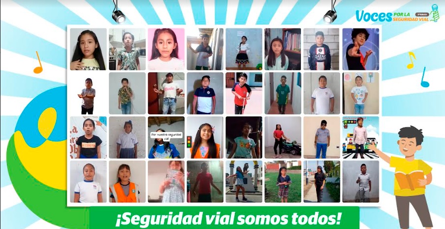 Escolares de ciudades ubicadas cerca a la Panamericana Norte componen creativas canciones sobre la seguridad vial