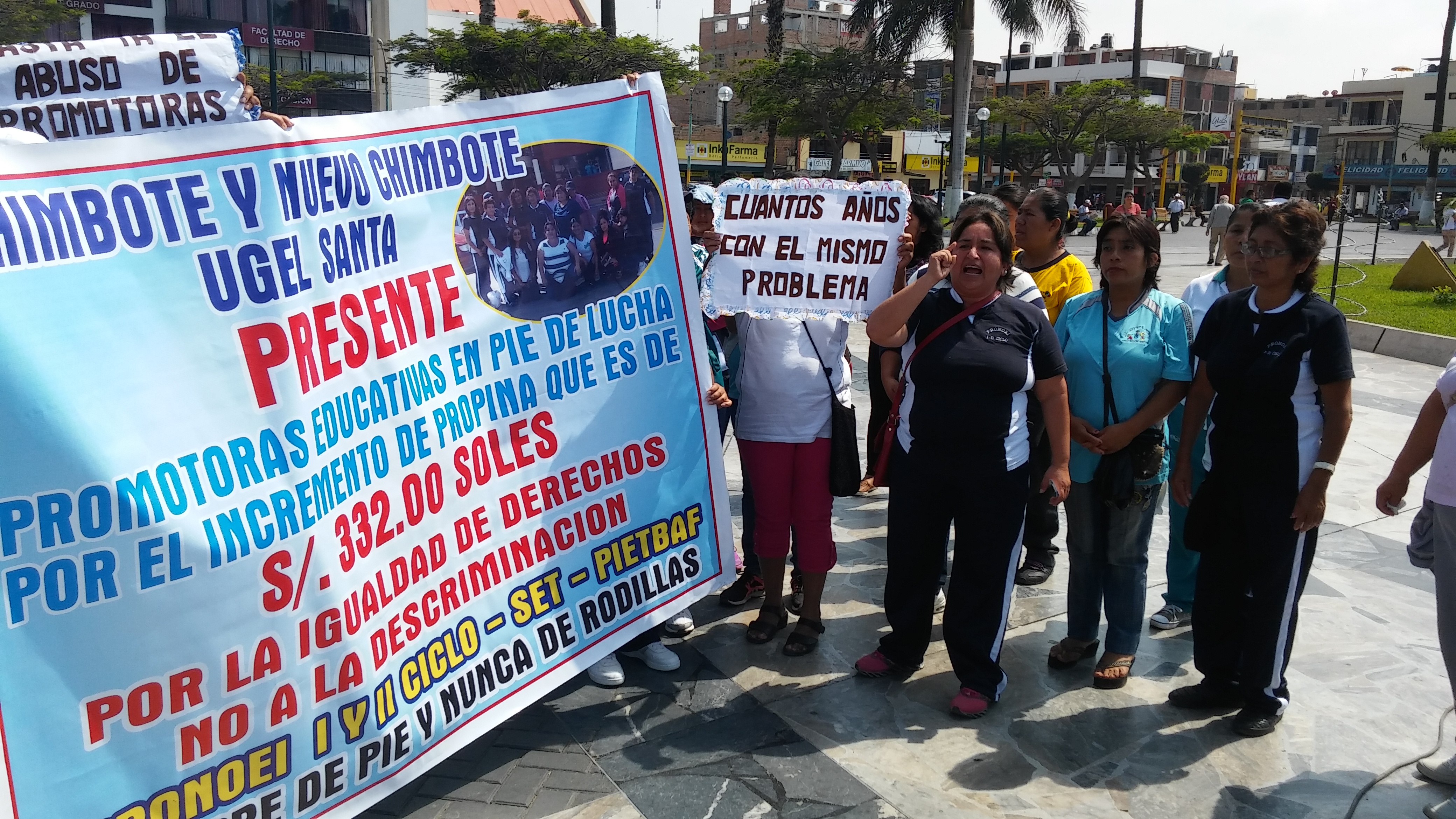 Chimbote: promotoras de educación temprana exigen incremento de propinas 