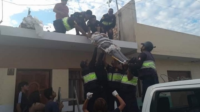 Chimbote: anciano sufre severa lesión en la cabeza tras resbalar del echo de su vivienda