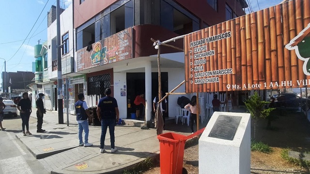 Nuevo Chimbote: multan y desalojan conocida cevichería por invadir vía pública