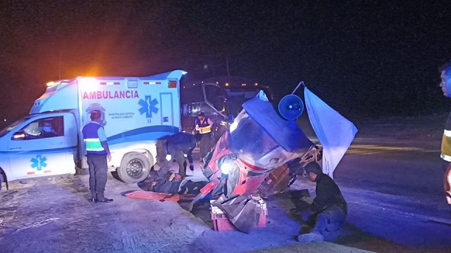 Nuevo Chimbote: choque entre trailer y motocarga en la Panamericana deja dos heridos