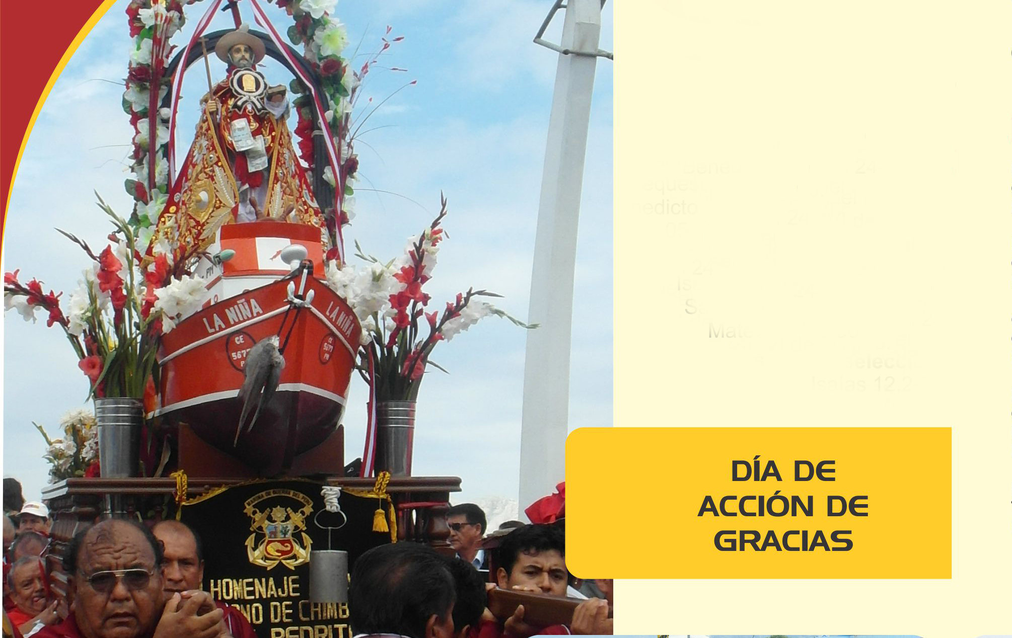 Programa de San Pedrito correspondiente a jueves 30