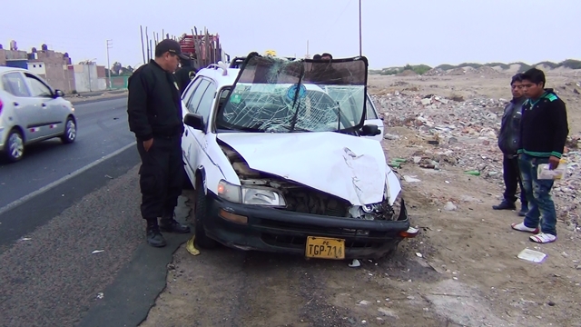 Chofer de automóvil salvó de morir en accidente en la “Panamericana”