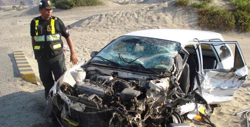   Huarmey: Un muerto y cinco heridos tras violento choque en la Panamericana