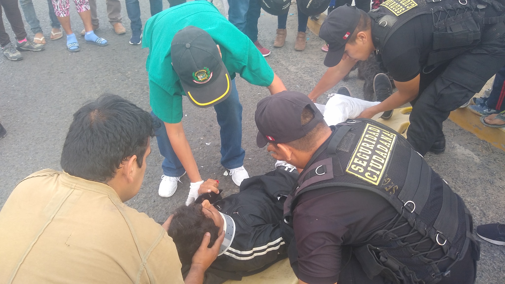 Nuevo Chimbote: joven resultó herido tras realizar mala maniobra con su moto lineal