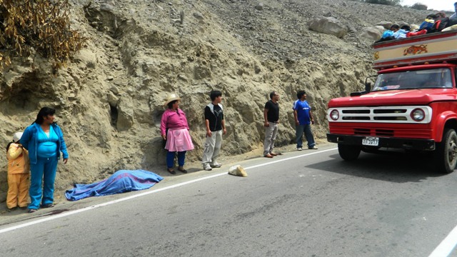 Octogenario murió atropellado por un camión en carretera Casma-Huaraz, en Pariacoto