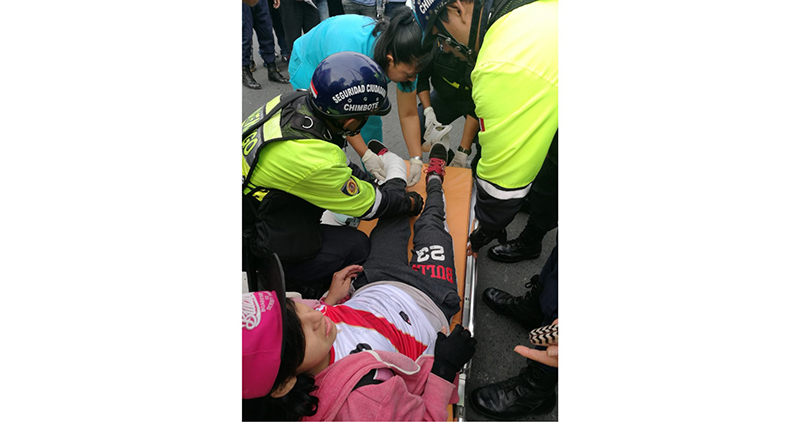 Chimbote: motociclista embiste a escolar en el casco urbano de la ciudad