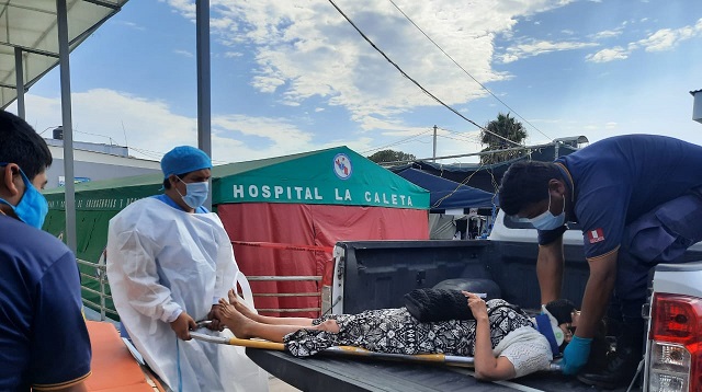 Dos mujeres fueron evacuadas de emergencia a hospital de Chimbote tras accidente