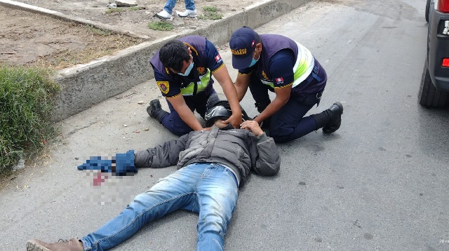 Motociclista resultó herido tras sufrir accidente en Chimbote