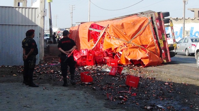 Cinco heridos en violento choque en la “Curva del Diablo” en Coishco