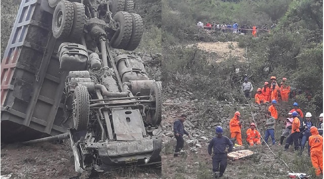 Áncash: volquete cayó a un abismo en la provincia de Pallasca y chofer perdió la vida