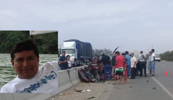 Fiscal de Chimbote sufre violento accidente en la Panamericana Note y está grave en hospital de Trujillo