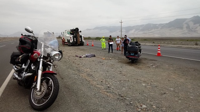 Motoclista resultó herido y su acompañante fallecida en fatal accidente en la Panamericana Norte, en Guadalupito
