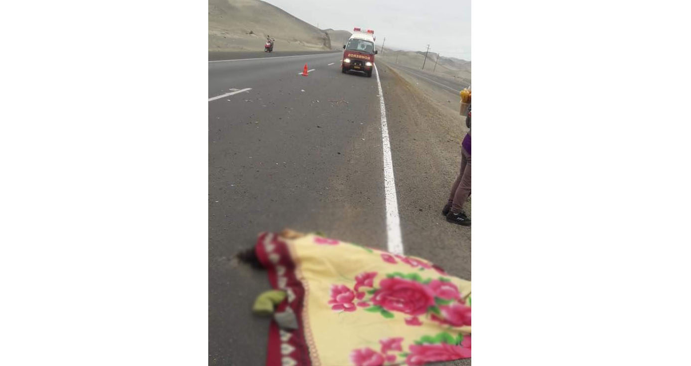Huarmey: dos muertos tras choque entre motocicleta y ómnibus interprovincial