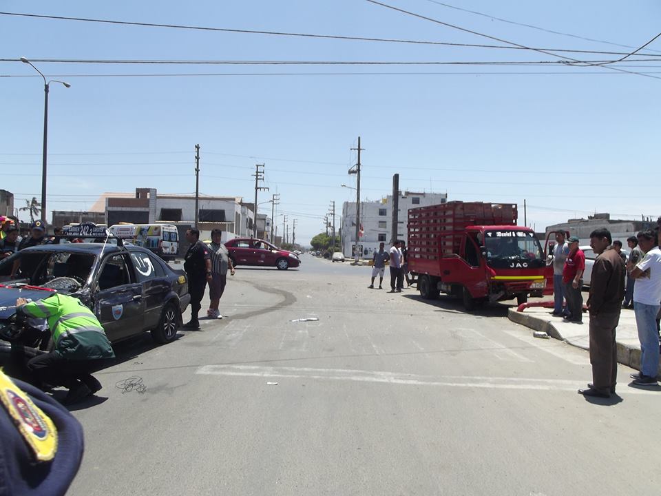 Tres personas heridas en accidente de tránsito registrado en Chimbote