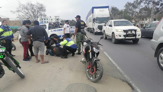 Vecina de “Primero de Mayo” fue atropellada por una motocicleta en Nuevo Chimbote