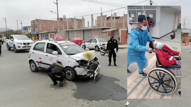 Pasajera de colectivo resultó herida en violento accidente en Nuevo Chimbote