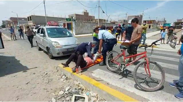 Papá e hijo resultan heridos tras ser atropellados por colectivo en Nuevo Chimbote