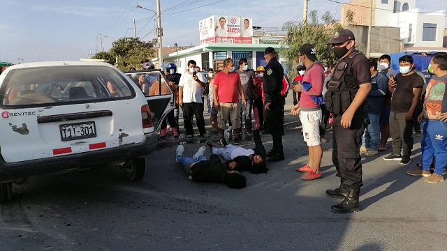 Tres heridos en violento accidente en la avenida Pacifico de Nuevo Chimbote