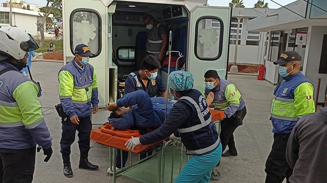 Extranjero se accidentó tras chocar su motocicleta contra una camioneta en Nuevo Chimbote
