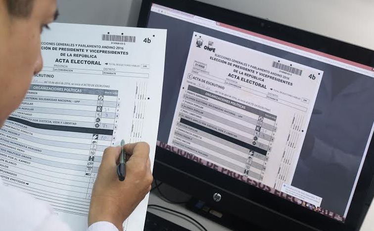 ONPE publica en su página web actas digitalizadas de las elecciones