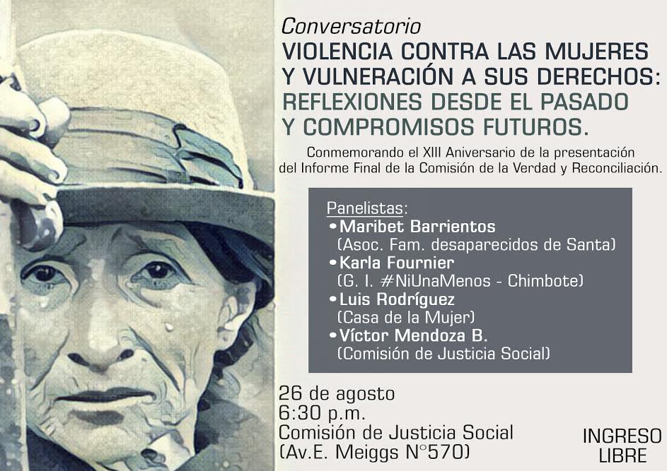 Chimbote: violencia contra las mujeres y vulneración de sus derechos se tratará en conversatorio