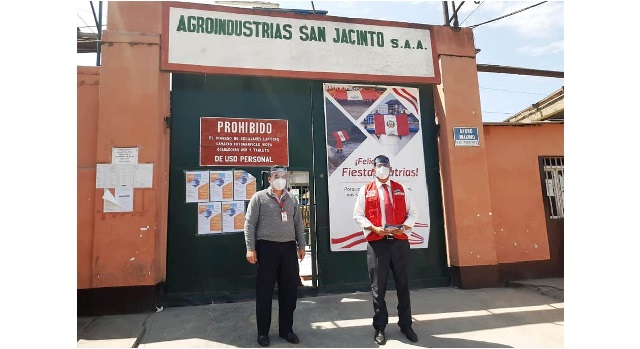 Dirección de Trabajo en Áncash supervisa cumplimiento de plan covid-19 en Agroindustrias San Jacinto