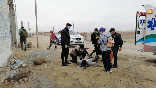 Albañil resultó herido tras caer de cinco metros de altura en Nuevo Chimbote