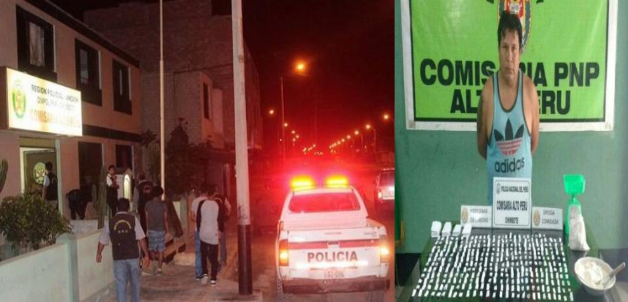 Chimbote: detienen a ‘Cuto’ vendiendo PBC en la puerta de una vivienda de Miraflores Alto