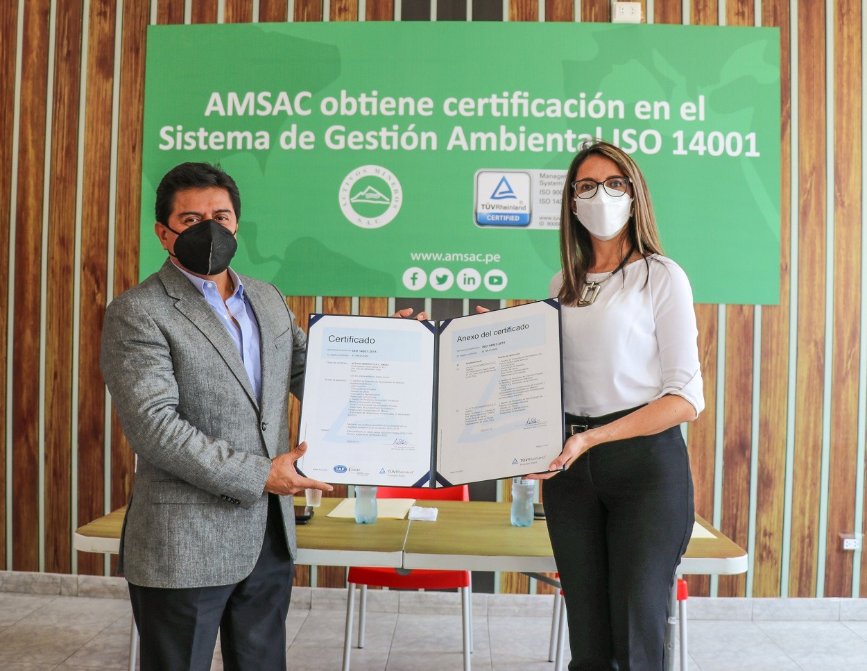 Amsac obtiene certificación ISO 14001 que avala su compromiso medio ambiental