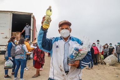 Chimbote: entregan 340 bolsas de víveres a familias vulnerables en sector Jerusalén