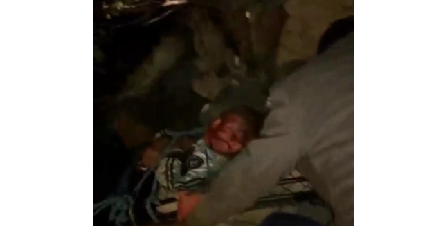 Huaraz: rescatan a anciano que cayó a un abismo en inmediaciones del río Santa