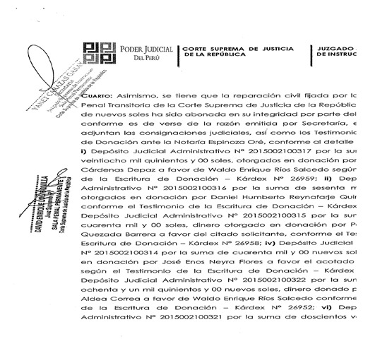 Conozca a los donantes del millón de soles para lograr rehabilitación de Waldo Río