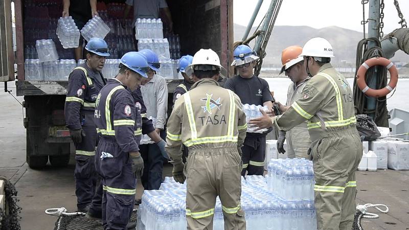 Barcos de TASA llegan esta tarde a Chimbote con víveres