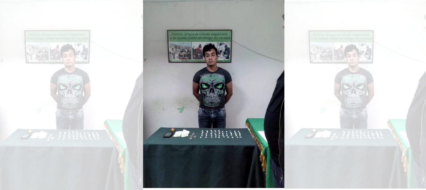 Nuevo Chimbote: en Cáceres Aramayo detienen a sujeto con “ketes” de PBC