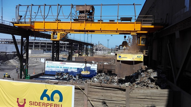 Chimbote: 10 mil armas que servían a la delincuencia fueron destruidas en hornos de Siderperú