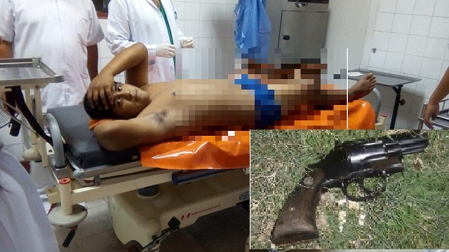 Encapuchados asaltan a policía en Santa, pero cuando iban a robarle su motocicleta hirió a uno de ellos