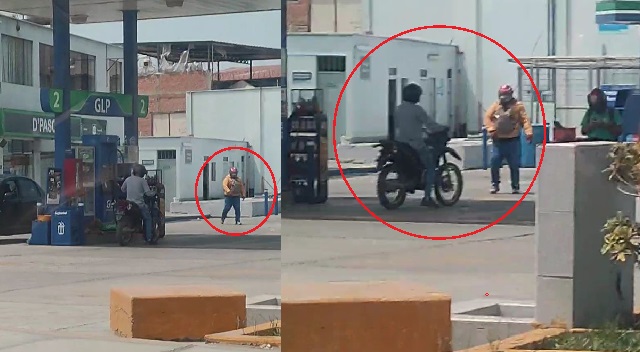 Delincuentes asaltan a mano armada grifo en Chimbote