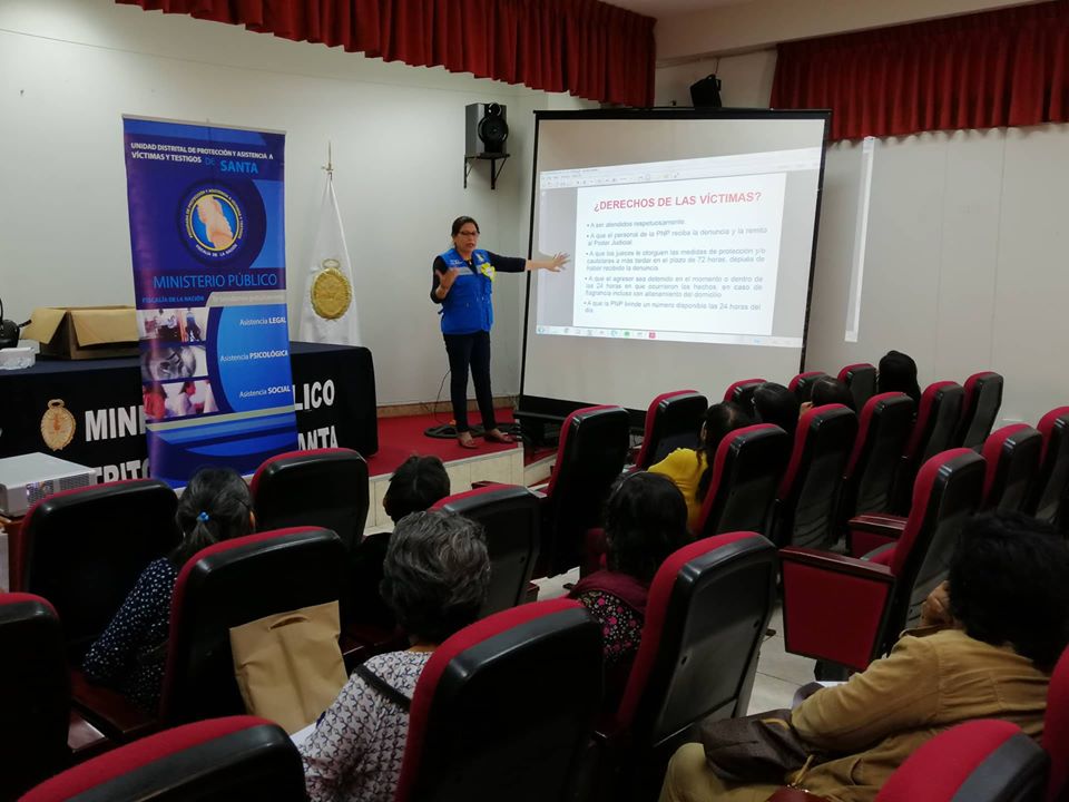 Chimbote: Udavit dio más de mil asistencias a víctimas y testigos en el Santa, Huarmey y Casma