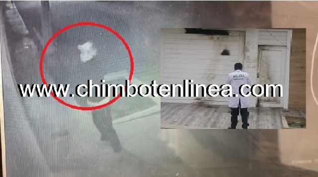 Cámara graba atentado contra vivienda de abogado Carlos Fernández en Nuevo Chimbote