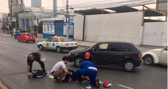 Humilde trabajador es arrollado en avenida de Chimbote y queda al borde de la muerte