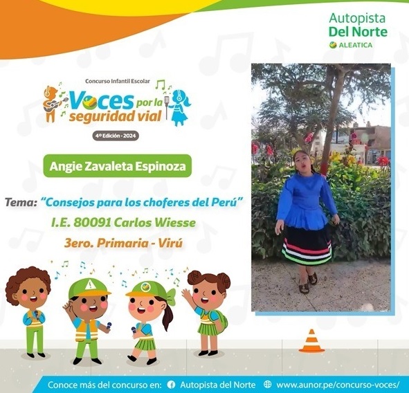  Más de 30 niños de ciudades del norte componen canciones cerca de la seguridad vial