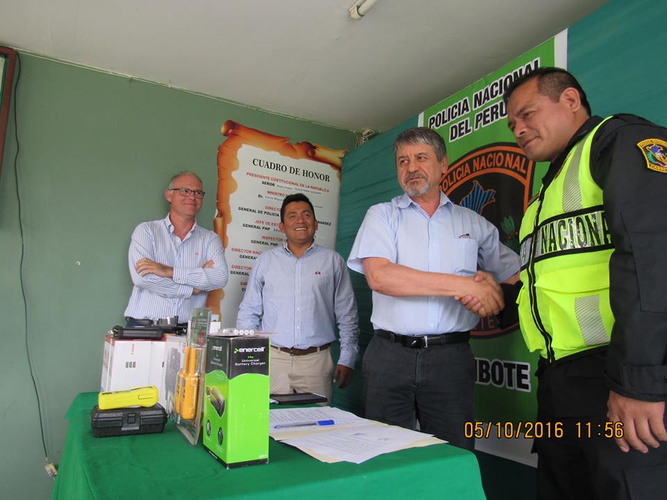 Chimbote: Autopista del Norte dona equipos para controlar límites de velocidad vehicular y alcoholemia 