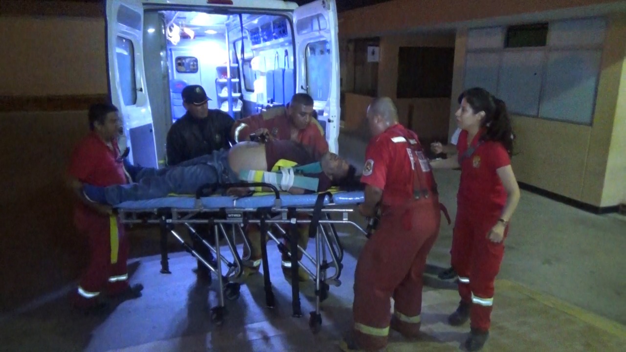 Nuevo Chimbote: serenos y bomberos auxiliaron a hombre herido en accidente de tránsito